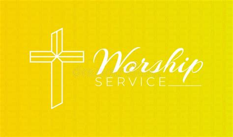 Sunday Worship Service Background Illustration With Christian Cross