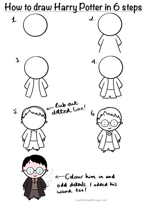 How To Draw Harry Potter In 6 Steps