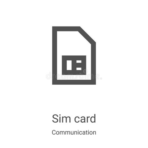 Sim Card Icon Vector From Communication Collection Thin Line Sim Card