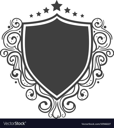 Shield Ornament Decoration Royalty Free Vector Image