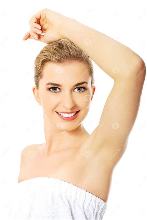 Spa Woman Showing Her Shaved Armpit Stock Image Image Of People Hygiene 49721597