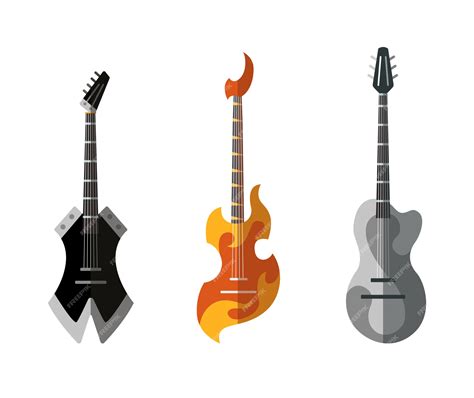 Coleção De Guitarra Guitarras Acústicas E Elétricas De Diferentes