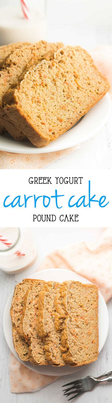 This is the world's best carrot cake recipe. Healthy Greek Yogurt Carrot Cake Pound Cake -- sweet, cozy & only 134 calories! You NEED to try ...