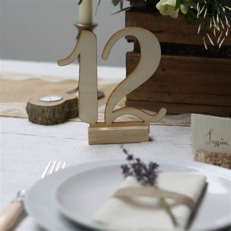 Wooden Calligraphy Table Numbers By The Wedding Of My Dreams