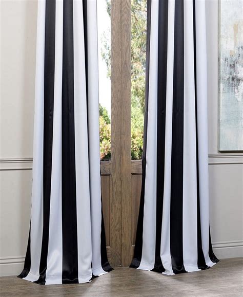 Exclusive Fabrics And Furnishings Awning Stripe Grommet Blackout 50 X