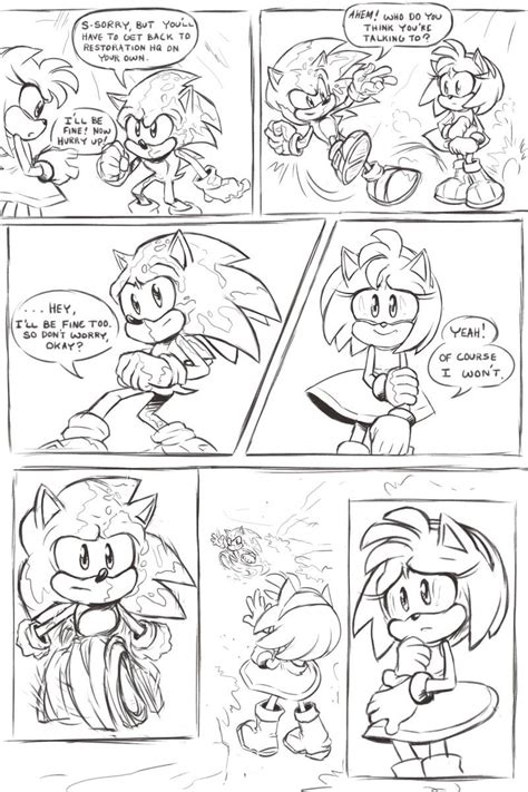 Sonic And Amy Sonic Boom Sonamy Comic Sonic Fan Characters Amy Rose