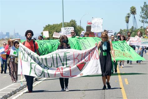 Youth Led Protest In Alameda Ca Supporting A Woman`s Right To Choose