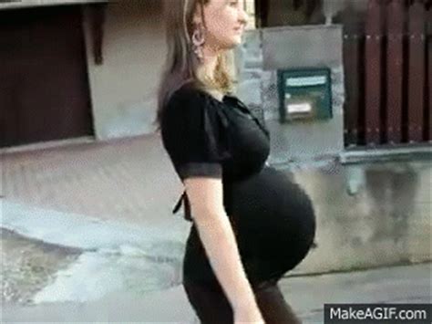 Pregnant Walking On Make A GIF