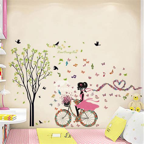 Home Décor Diy Girls Art Wall Sticker For Kids Room Pvc Wall Decal Home