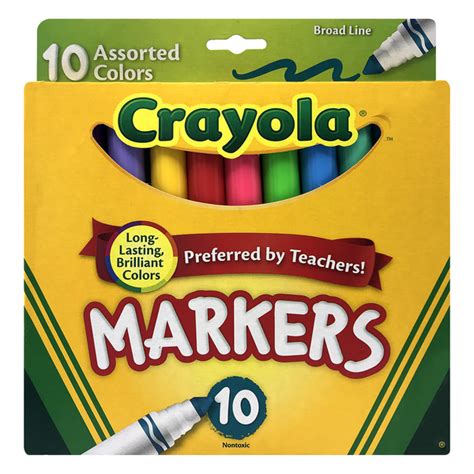 Save On Crayola Broad Line Markers Assorted Colors 10 Ct Order Online