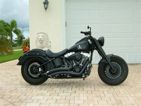 Buy Harley Softail Fat Boy Lo Black Denim Some Minor On 2040 Motos