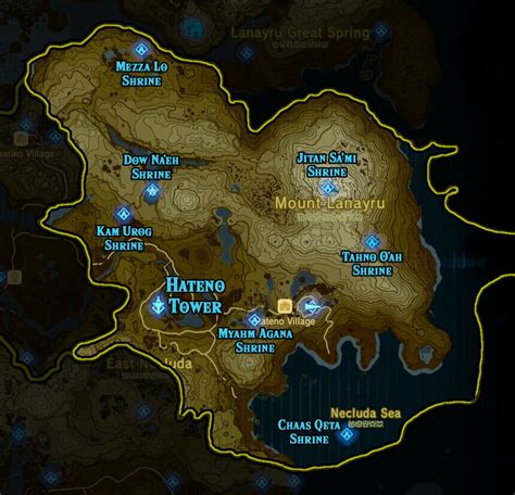 Mapas Y Ubicaciones Del Santuario De Zelda Breath Of The Wild Tienda