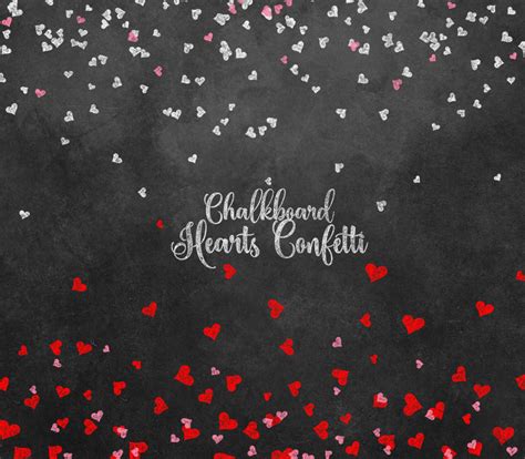 Chalkboard Hearts Confetti By Digitalcurio On Deviantart