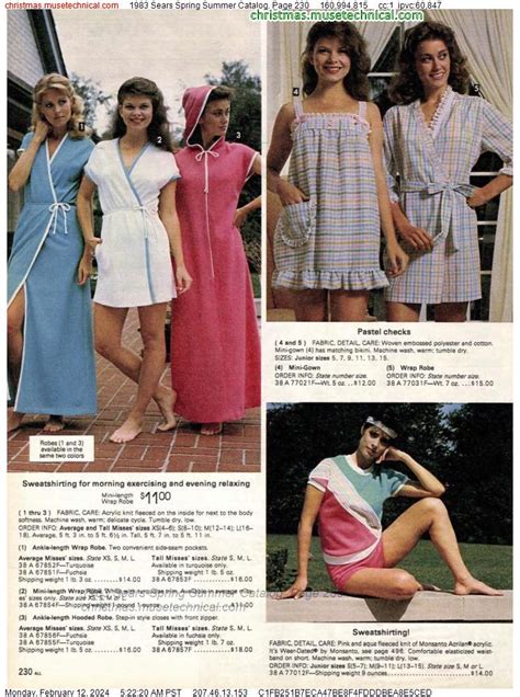 1983 Sears Spring Summer Catalog Page 230 Catalogs And Wishbooks