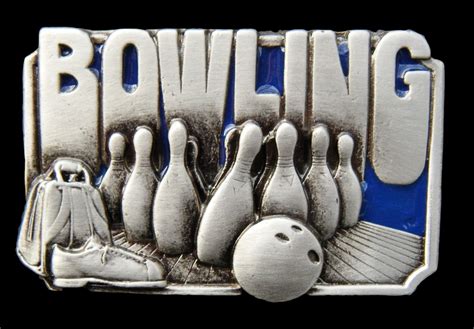 Bowling Game Pin Ball Shoe Sign Pewter Sign Belt Buckle Belt Buckles