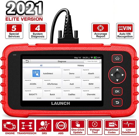 Launch Crp129x Obd2 Scanner Car Diagnostic Code Reader 4 Systems