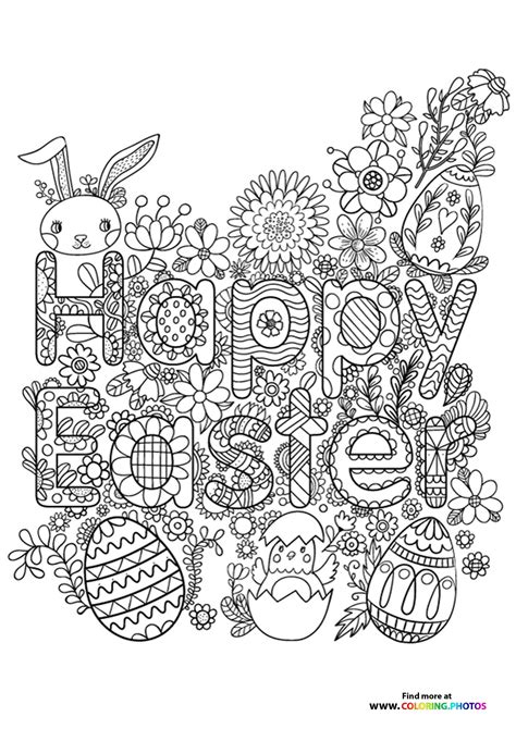 Easter Adult Coloring Coloring Pages For Kids Free And Easy Print