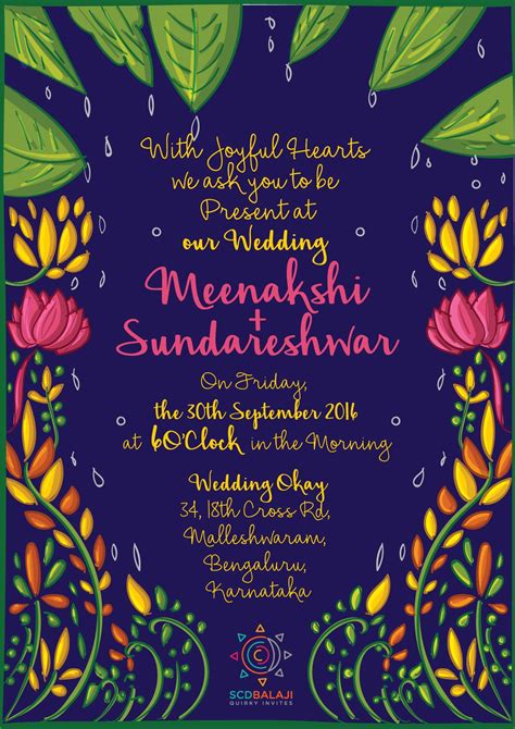 Choosing the perfect indian wedding card design. PRINT READY TAMIL BRAHMIN WEDDING INVITE DESIGN BY SCDBALAJI - INDIAN ILLUSTRATOR SO… | Indian ...