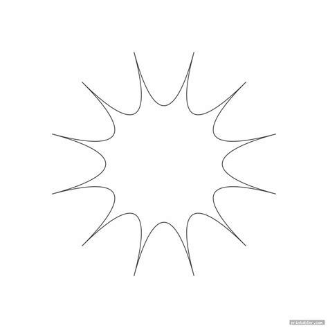 Starburst Template Printable