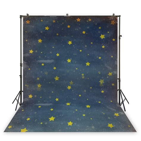 Huayi Blue Backdrop With Gold Stars Background For Taking Photos Of