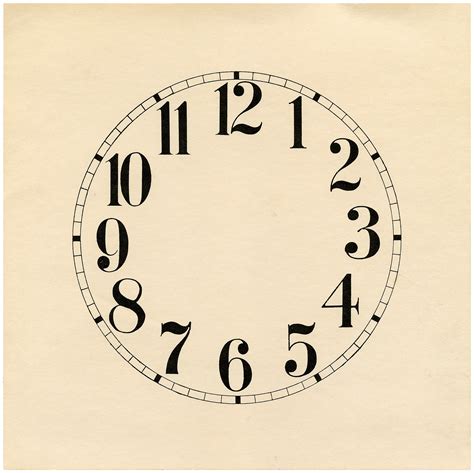 15 Clock Face Images Print Your Own The Graphics Fairy