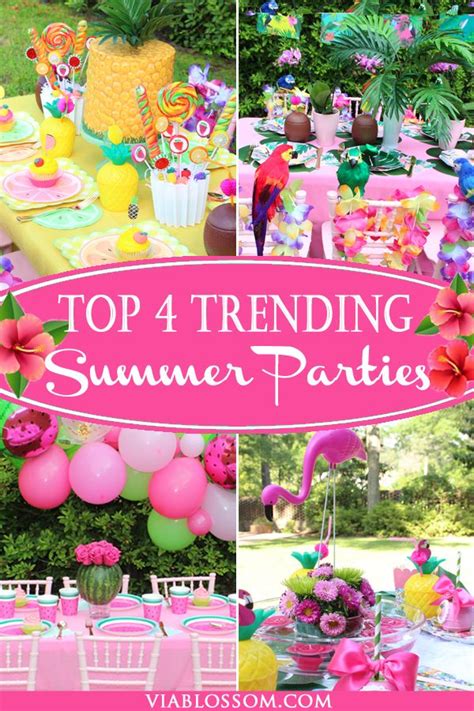 Top 4 Trending Summer Party Themes Via Blossom 1st Birthday Party For Girls Summer Party