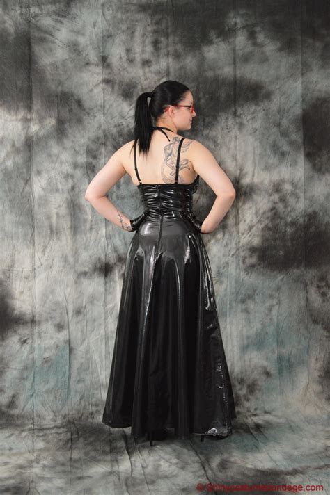Shiny Costume Bondage Pvc Prom Dress Set From The Archiv