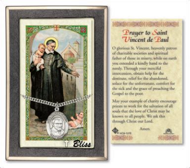Thank you for shopping with us! St. Vincent de Paul Medal with Prayer Card, Gift Boxed ...