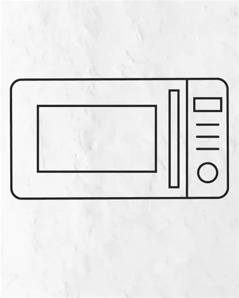 How To Draw Microwave In Simple And Easy Step By Step Guide