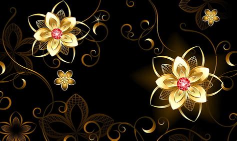 3840x2160px Free Download Hd Wallpaper Gold Petaled Flower Clipart