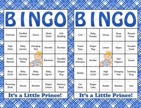 The reason bingo is so popular is that people love to win prizes. 60 Baby Shower Bingo Cards Printable Party Baby Boy