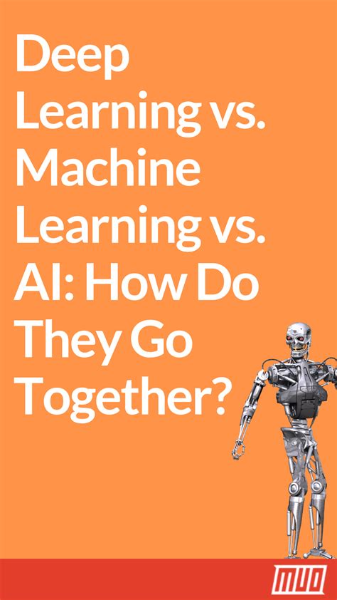 An Orange Poster With The Words Deep Learning Versus Machine Learning