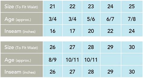 Elastic Waist Size Chart Sportcarima