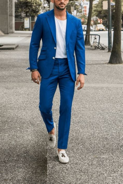 stylish men s blue blazer outfit ideas