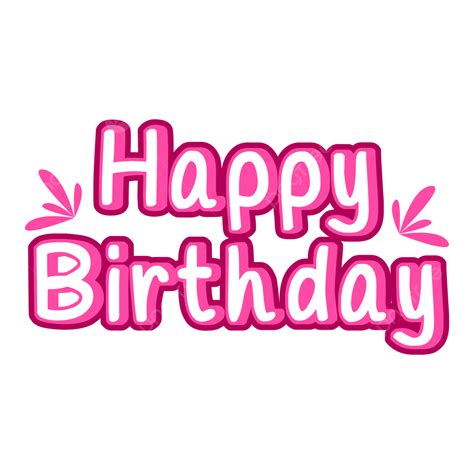 Pink Birthday Card Vector Art PNG Cute Pink Happy Birthday Happy Birthday Text Happy Birthday