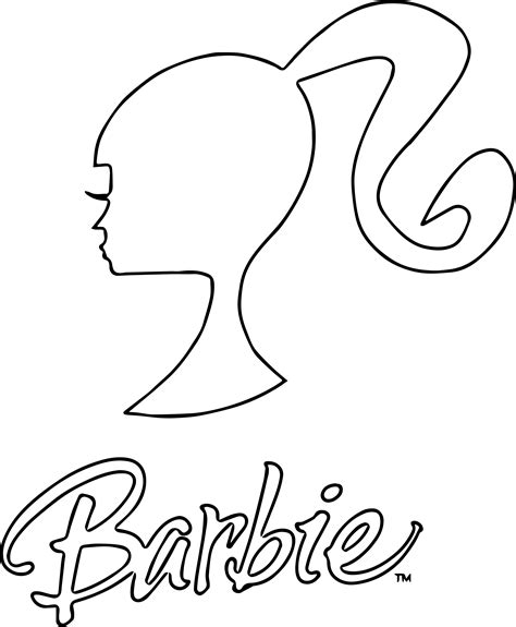 Barbie Logo And Text Coloring Page Wecoloringpage