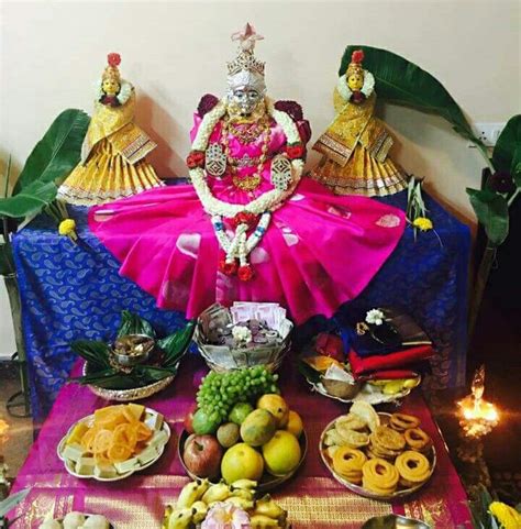 Varalakshmi Goddess Decor Festival Decorations Pooja Room Design