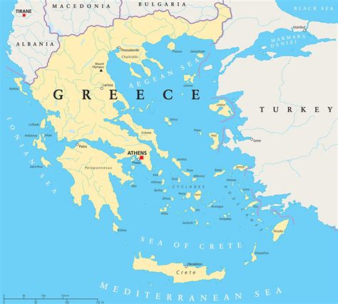 Map Greece Greece On The Map Southern Europe Europe