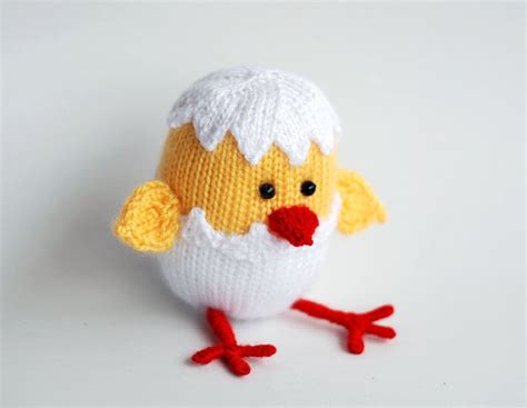 Easter Chicken Hatched From The Egg Pdf Knitting Pattern Etsy Easter Chicken Knitting