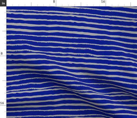 Royal Blue And Grey Stripes Fabric Spoonflower