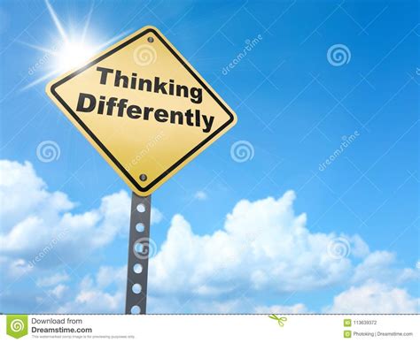 Thinking Differently Sign Stock Illustration Illustration Of Work