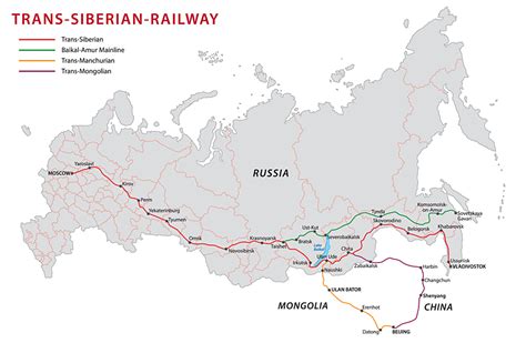 Trans Siberian Railway Line Map