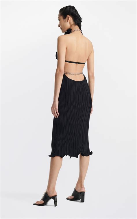 Chain Pleat Halter Dress By Dion Lee