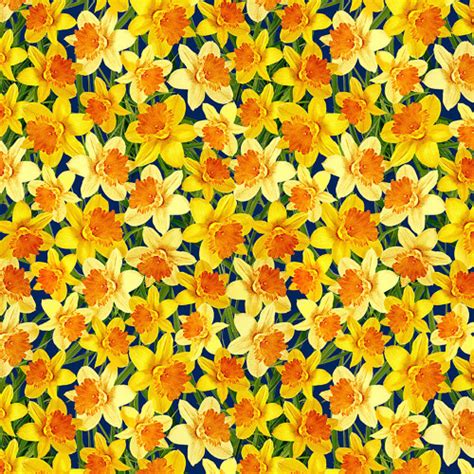 Timeless Treasures Fabrics Wildflower Daffodil Dance Yellow Quilt Fabric
