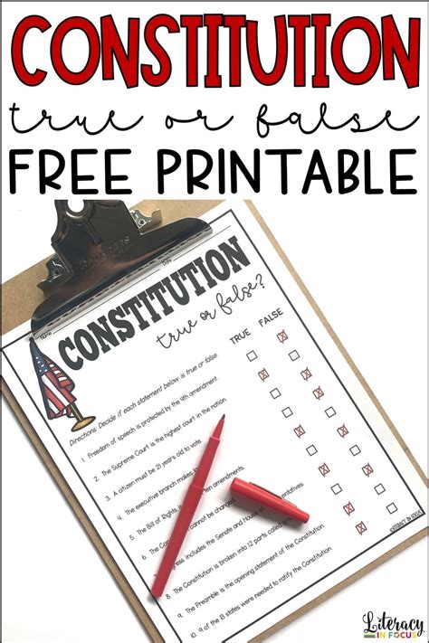 Constitution For Kids Free Printable