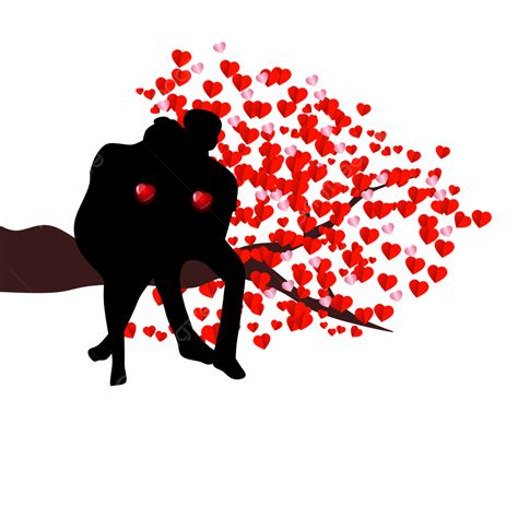 Couple Valentine Silhouette Png Free Valentine S Day Love Couple On