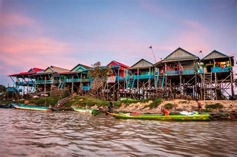 Sunset In Floating Village Siem Reap My Ticklefeet