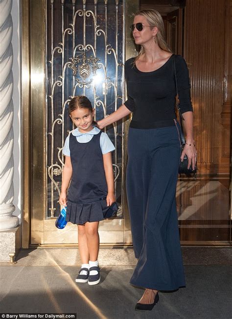 Back on the school run! Ivanka Trump looks happy and ...
