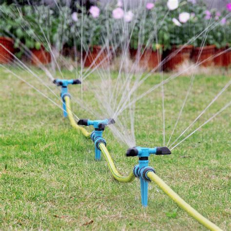 Tf Lawn Sprinkler Automatic 360 Rotating Adjustable Garden Water