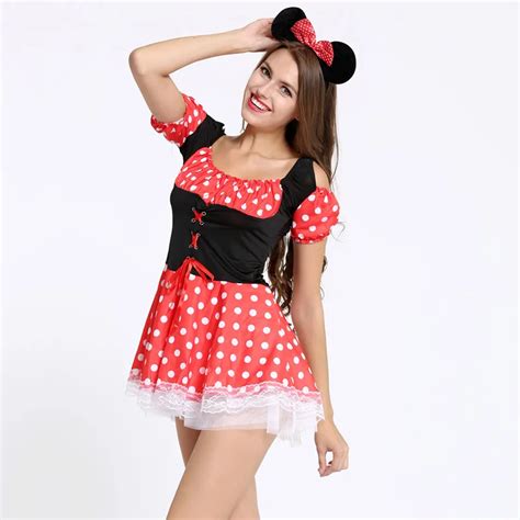 sexy costumes role play sexy christmas halloween minnie mouse women xmas costume cosplay dress